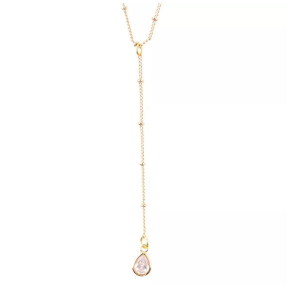 Frasier Sterling crystal drop necklace - Picture 3 of 3